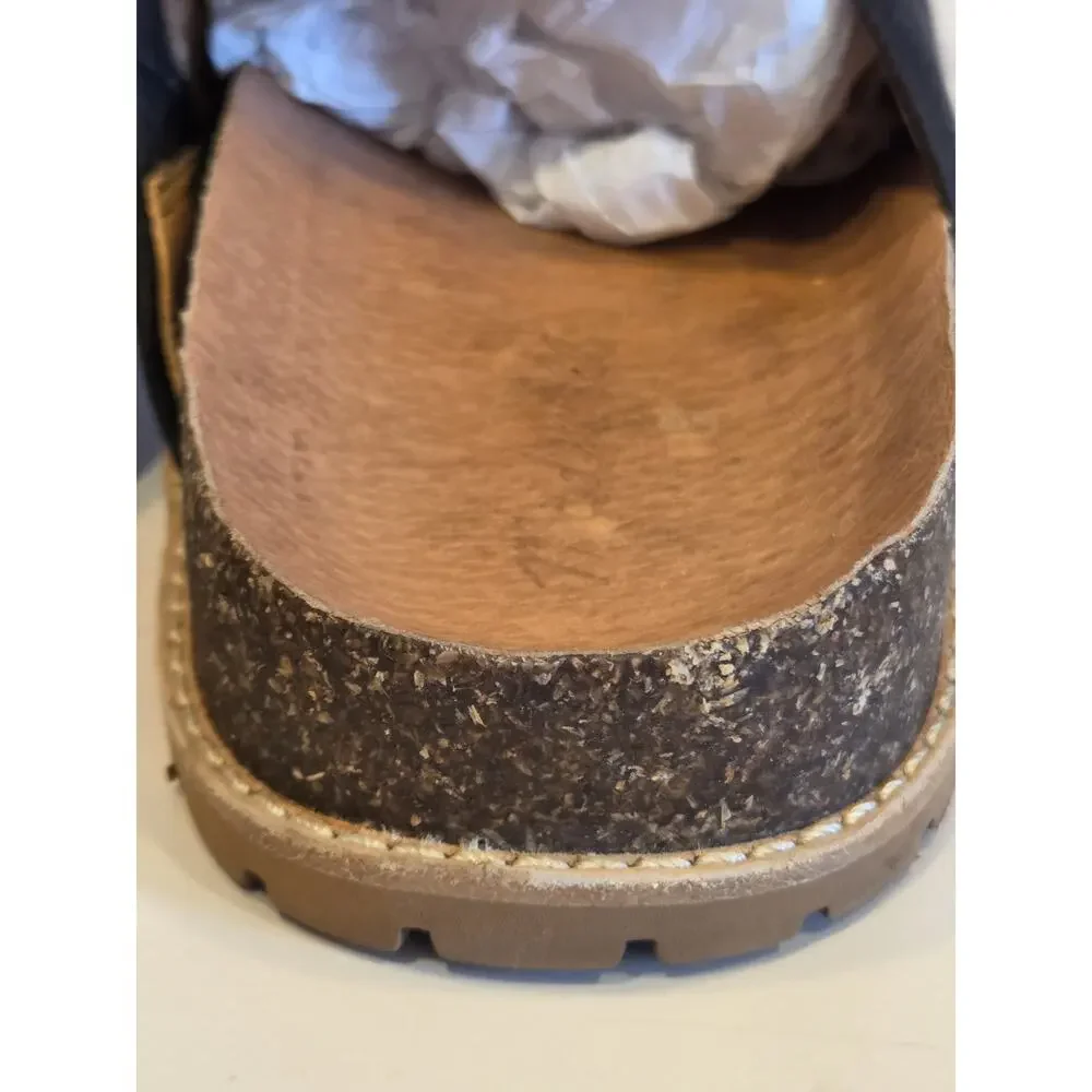 Madewell Layne Clog Mule True Black Nubuck Leather Slip On | 8 EUC Preppy Boho - Picture 11 of 16